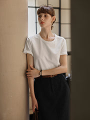 ピュアコットン ショルダーTシャツ