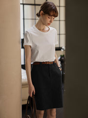 ピュアコットン ショルダーTシャツ