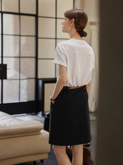 ピュアコットン ショルダーTシャツ