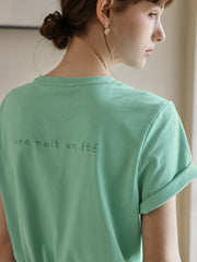 ピュアコットン ショルダーTシャツ