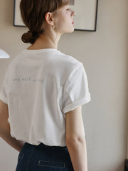 ピュアコットン ショルダーTシャツ