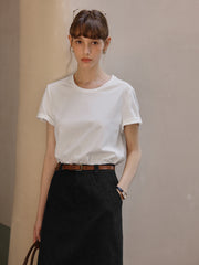 ピュアコットン ショルダーTシャツ