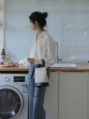 フリルネックランタンスリーブシャツ