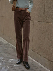 ハイウエスト コーデュロイフレアパンツ