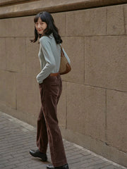 ハイウエスト コーデュロイフレアパンツ