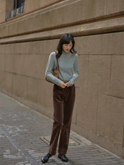 ハイウエスト コーデュロイフレアパンツ