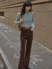 ハイウエスト コーデュロイフレアパンツ