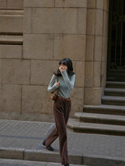 ハイウエスト コーデュロイフレアパンツ