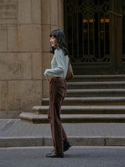 ハイウエスト コーデュロイフレアパンツ