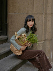 ハイウエスト コーデュロイフレアパンツ