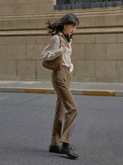 ハイウエスト コーデュロイフレアパンツ