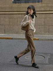 ハイウエスト コーデュロイフレアパンツ