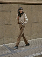 ハイウエスト コーデュロイフレアパンツ