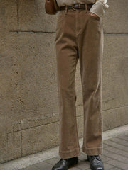 ハイウエスト コーデュロイフレアパンツ