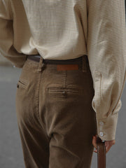 ハイウエスト コーデュロイフレアパンツ