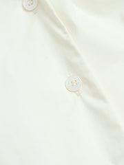 ピーターパンカラー Vネックランタンスリーブシャツ