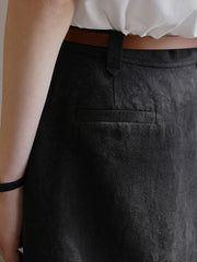 ホワイト ジャカード ハイウエストAラインスカート