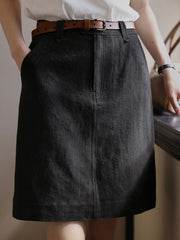 ホワイト ジャカード ハイウエストAラインスカート