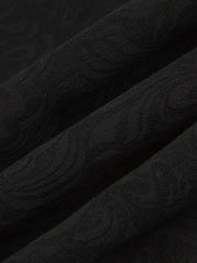 ホワイト ジャカード ハイウエストAラインスカート