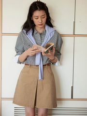 ブルーストライプロングスリーブシャツ