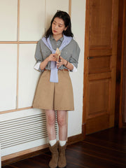 ブルーストライプロングスリーブシャツ