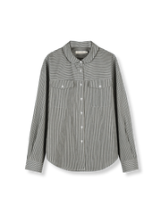 ブルーストライプロングスリーブシャツ