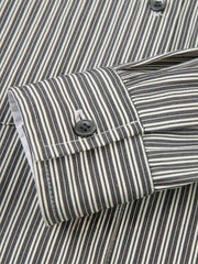 ブルーストライプロングスリーブシャツ