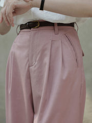 ハイウエスト ストレートクロップドパンツ