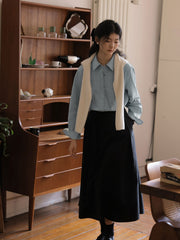 ハイウエスト Aラインスカート