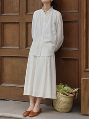 フリルルーズフィットロングスリーブシャツ