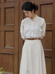 フリルルーズフィットロングスリーブシャツ