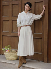 フリルルーズフィットロングスリーブシャツ