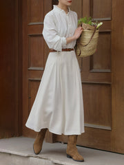 フリルルーズフィットロングスリーブシャツ