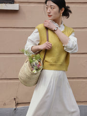 フリルルーズフィットロングスリーブシャツ