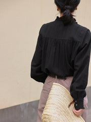 フリルルーズフィットロングスリーブシャツ