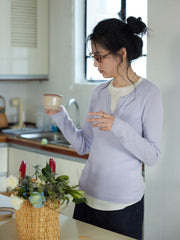 フェイクツーピース Vネックニット