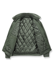 取り外し可能 フリース襟付き ジャケット