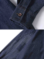 フラップポケット付き デニムシャツ