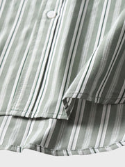 ストライプ 半袖シャツ