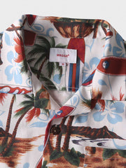 トロピカルプリント ハワイアンシャツ