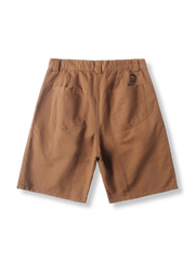 シングルプリーツ ストレートカット ワークショーツ