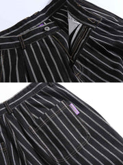 詳細画像: ストライプとタックデザインのディテール展示図