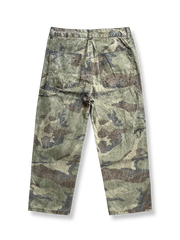 製品画像: カモフラージュ柄のヴィンテージ風ワークパンツ