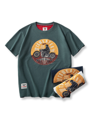 バイクプリント コットンTシャツ