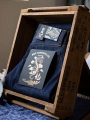 辰年限定 植物染め 純綿デニムパンツ