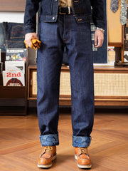 辰年限定 植物染め 純綿デニムパンツ