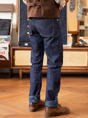 辰年限定 植物染め 純綿デニムパンツ