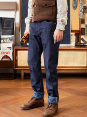 辰年限定 植物染め 純綿デニムパンツ