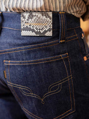 辰年限定 植物染め 純綿デニムパンツ