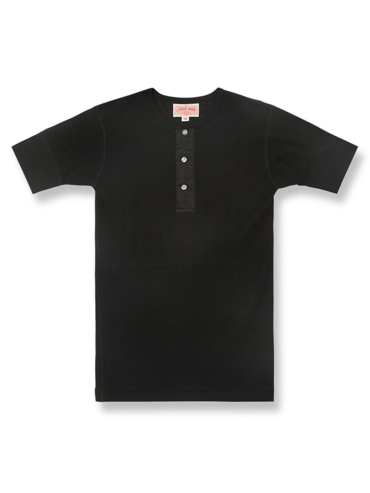 ヘンリーネックスリムフィット半袖Tシャツの全体像